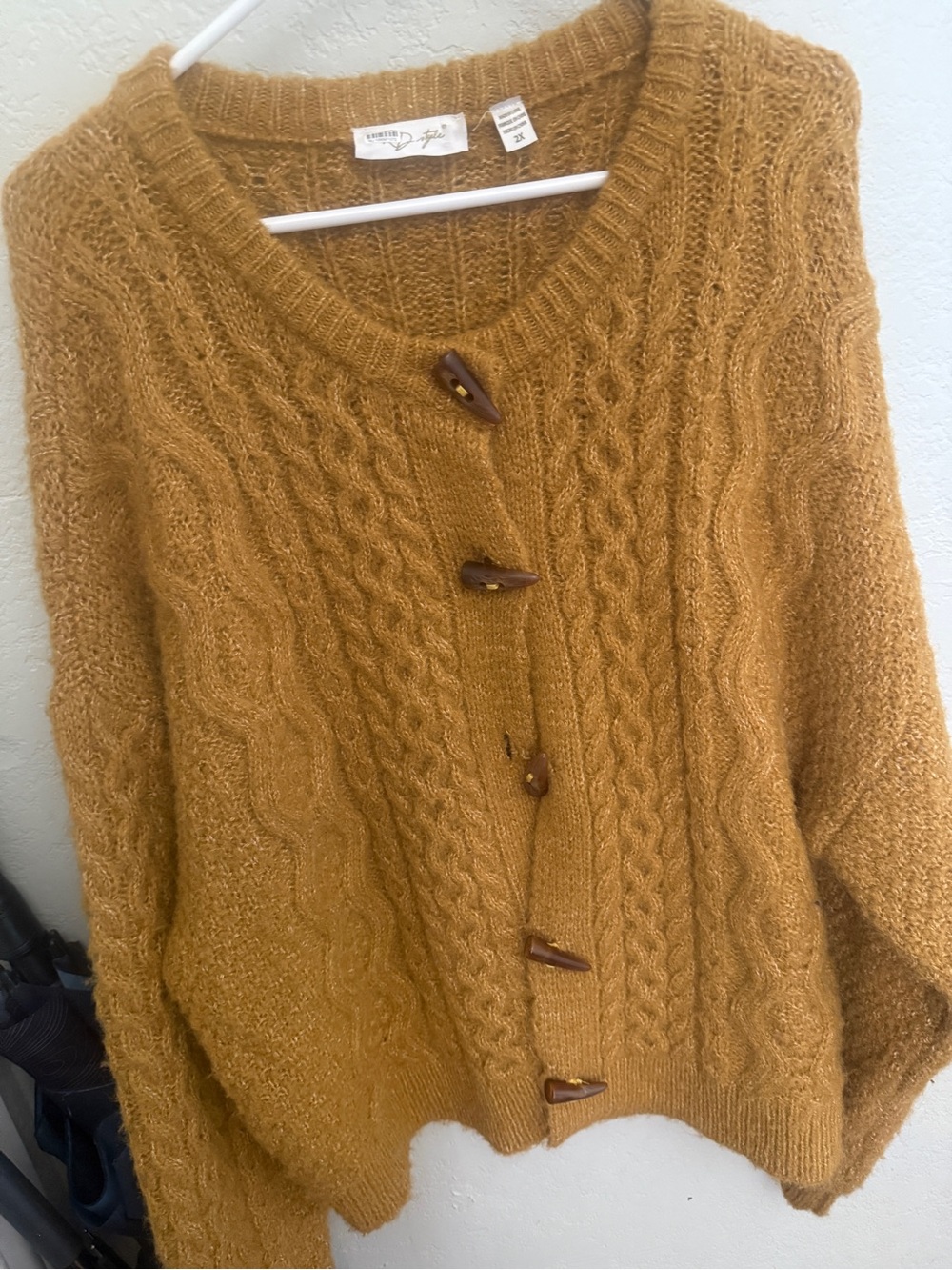 Free People purchase Cozy Mustard Cable Knit Women’s Sweater Cardigan